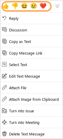 Adding a reaction to message Adding a reaction to message