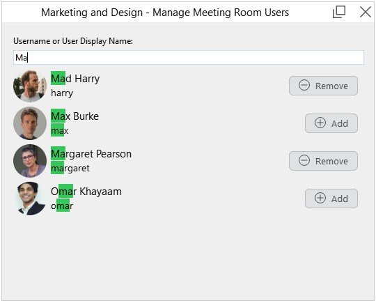 Selecting users for the group chat Selecting users for the group chat